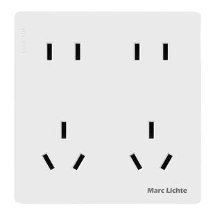 86型超薄十孔插座面板暗装双五孔二三插电源插座双10A大间距插座