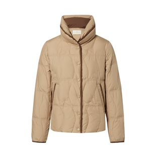 【白鹅绒】ELSEWHERE珂思商场同款撞色短款羽绒服女外套冬新款