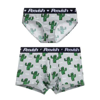 情侣内裤一男一女纯棉平角内裤