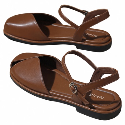 达芙妮包头凉鞋女平底罗马鞋