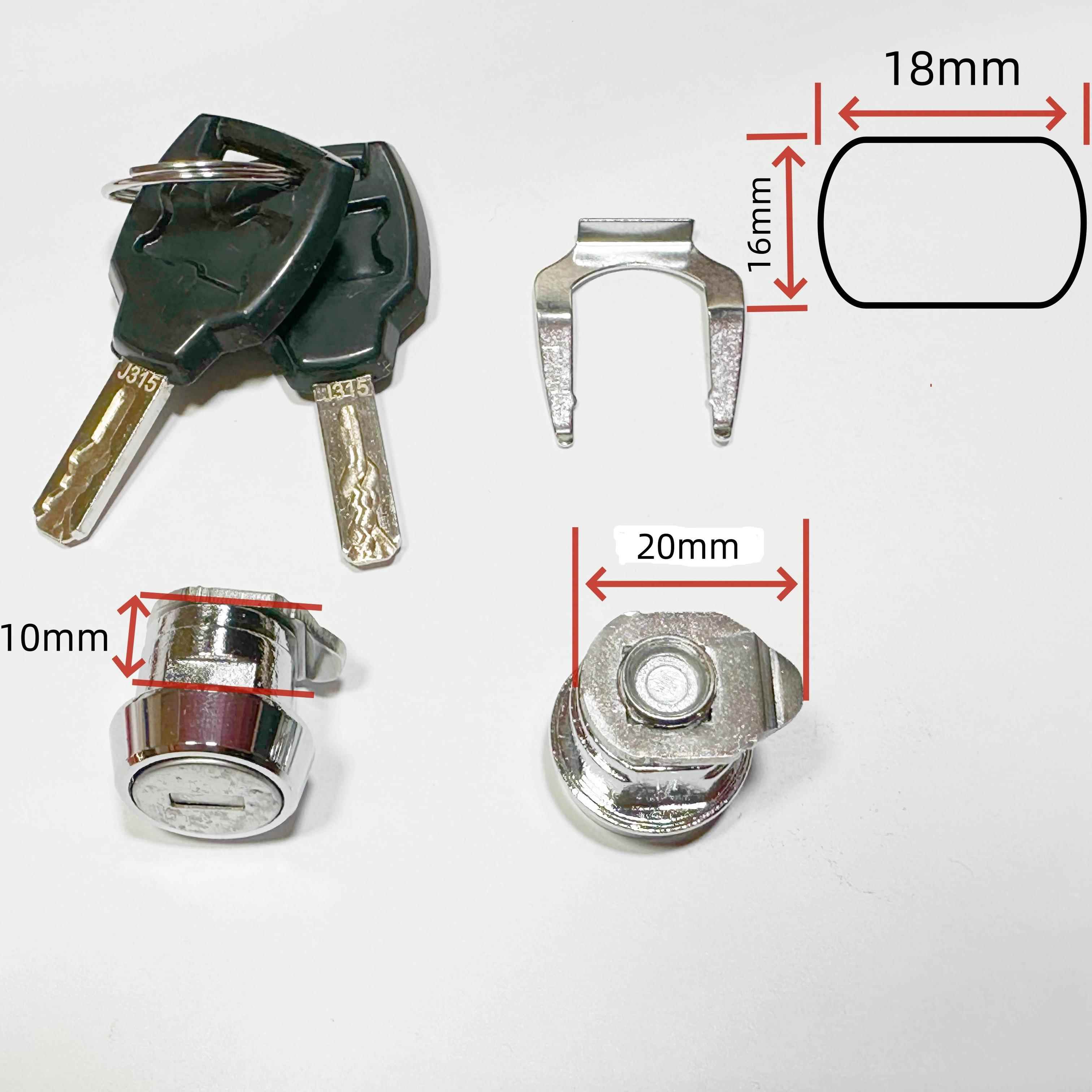 摩托车尾箱锁芯铝合金尾箱边箱三箱通用款电动车用锁芯配件单锁头