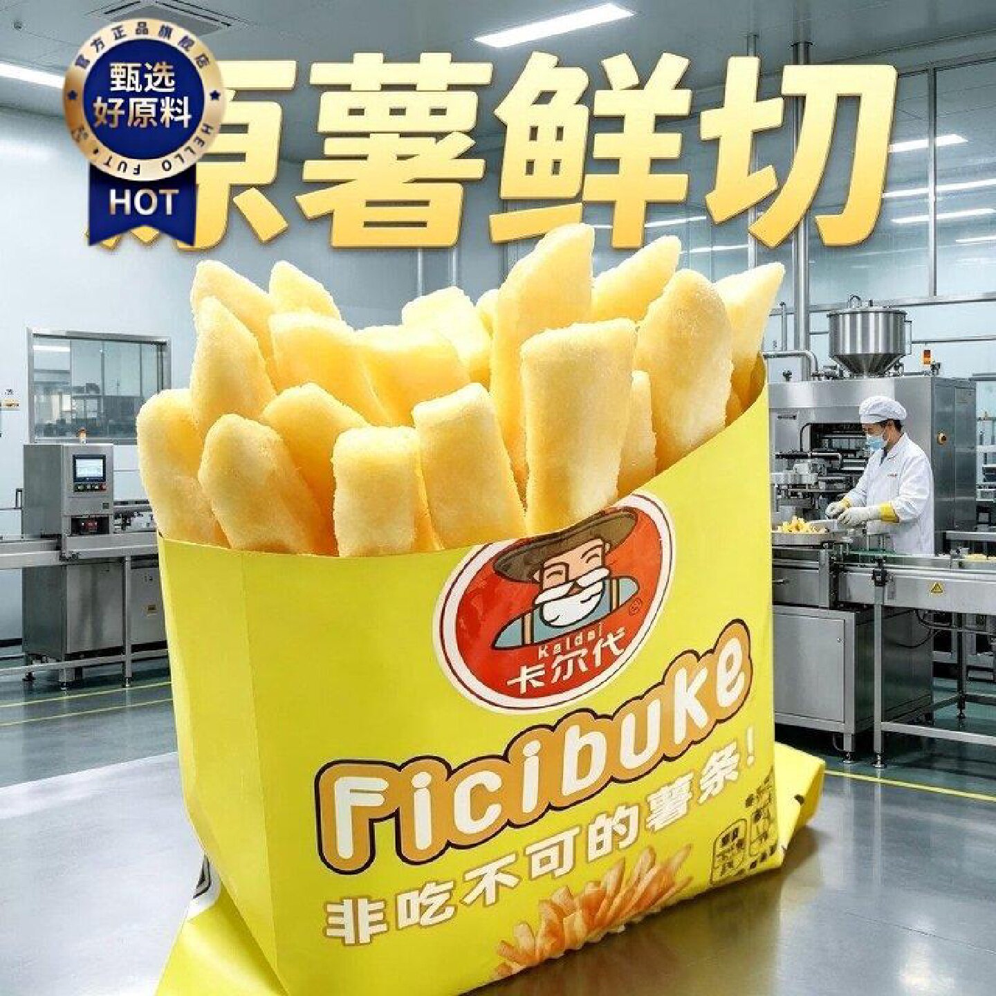 卡尔代香脆原切薯条零食土豆条宿舍囤货蜂蜜黄油味独立装学生零食图片