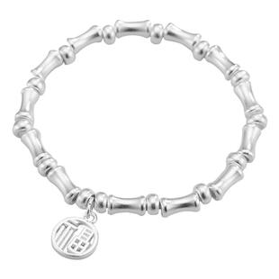 顺钦银楼S999纯银手链女年轻款竹节银手串本命年送礼物纪念银饰