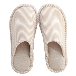 日式家居棉拖鞋女办公室内秋冬季情侣居家用防滑保暖拖鞋男士冬天