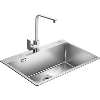 欧琳手工不锈钢厨房洗菜盆单槽