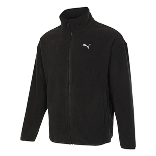 PUMA彪马男士仿羊羔绒外套百搭立领拉链摇粒绒休闲夹克外套686093