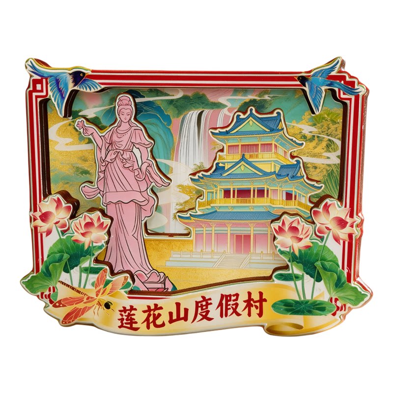 海丰磁吸冰箱贴莲花山文创纪念品