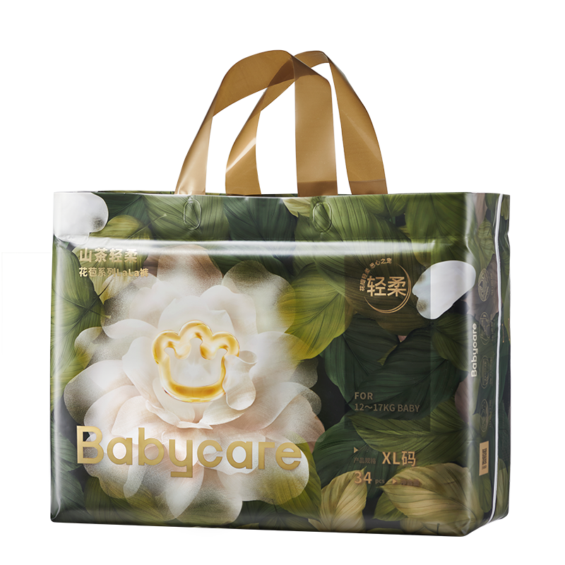 babycare拉拉裤金山茶花苞旗舰店轻柔透气裤型尿裤婴儿宝宝尿不湿