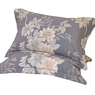 纯棉磨毛枕套一对装成人家用冬季加厚全棉枕头套枕芯套48cmx74cm.