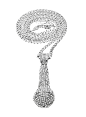 原创美国说唱潮牌吊坠麦克风嘻哈