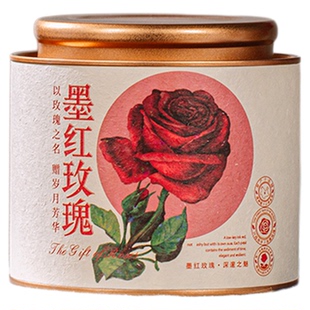 云南墨红玫瑰包装盒大朵冻干玫瑰罐子马口铁收纳陈列密封罐伴手礼