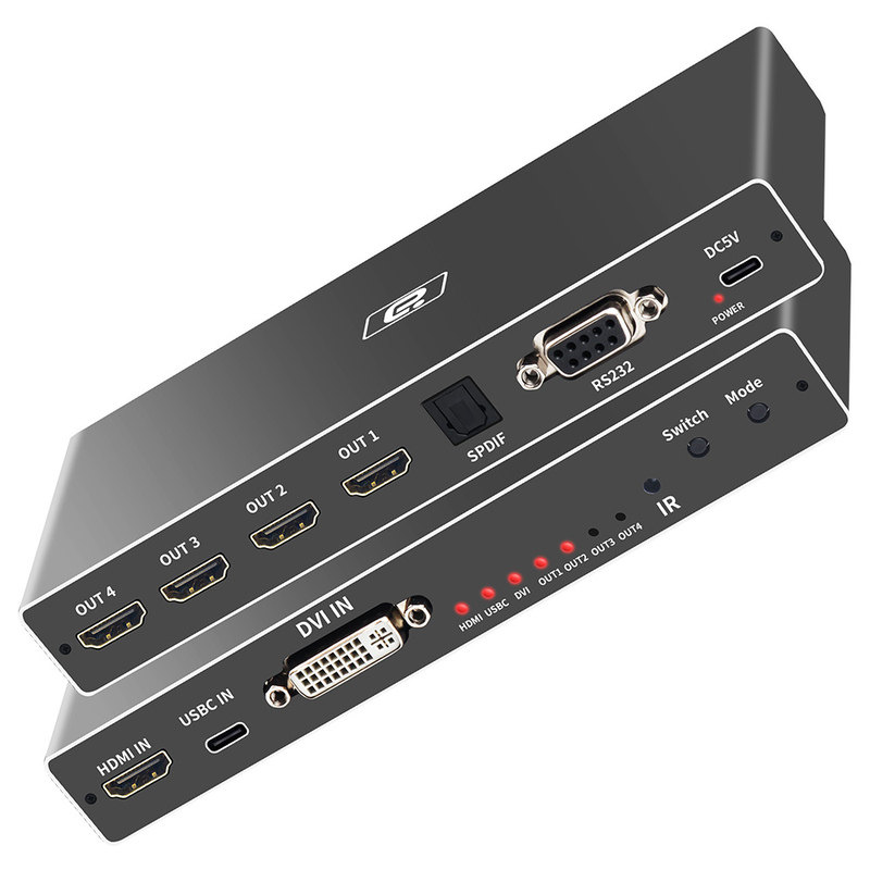 阿音2x2HDMI高清拼接器一进四出