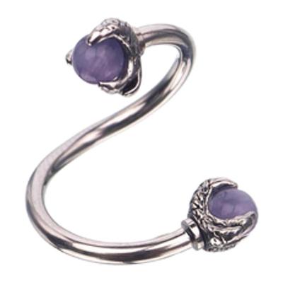 Shinma龙爪猫眼石唇钉耳钉唇环