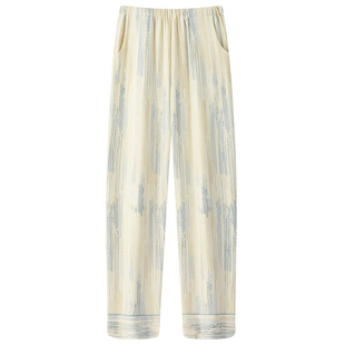 孕妇睡裤托腹裤纯棉春秋长裤宽松大码可调节月子产后家居裤可外穿