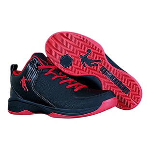 乔丹篮球鞋高帮红鞋带冬款皮面男运动鞋青少年学生实战比赛战靴子