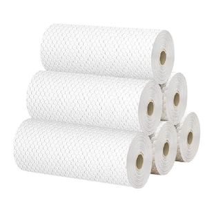 妙然一次性洗碗懒人抹布厨房用纸干湿两用吸水加厚擦脚洗碗巾6卷