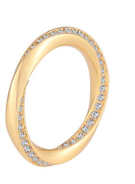 莫比乌斯金色戒指情侣戒指高级感