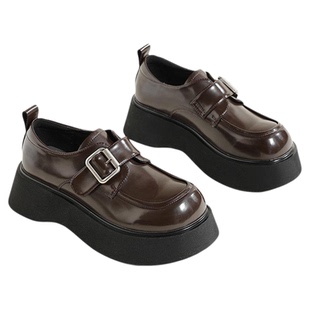 星期六厚底真皮乐福鞋女鞋春季新款英伦风校园jk制服小皮鞋【直】