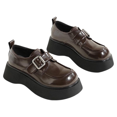 星期六厚底真皮乐福鞋女2025新款早秋季英伦风校园jk小皮鞋【直】