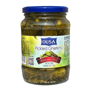 进口OUSA欧萨俄式酸黄瓜680g Pickled gherkins 汉堡腌制脆青瓜