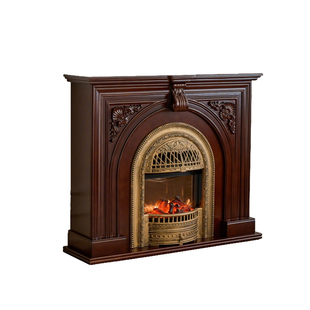 法式复古壁炉柜仿真火法式壁炉装饰柜壁柜一体实木玄关柜鸟笼壁炉