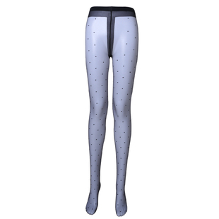 黑色0D波点丝袜黑丝超薄隐形全透明复古圆点点斑点连裤袜高透性感