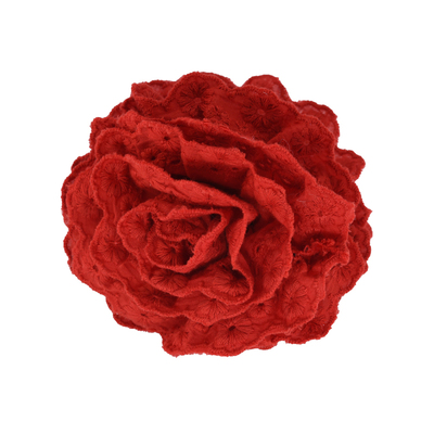 suzyacc kr超好看！复古红色蕾丝玫瑰花朵抓夹2026新款高级感发夹