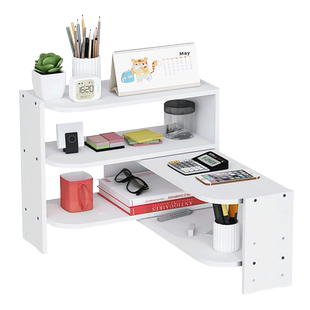 办公桌三角多层置物架办公室桌面工位隔板转角收纳架角落书桌架子