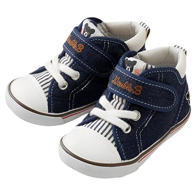日本直邮MIKIHOUSE 越南制DB条纹板鞋帆布鞋童鞋二段三段学步鞋