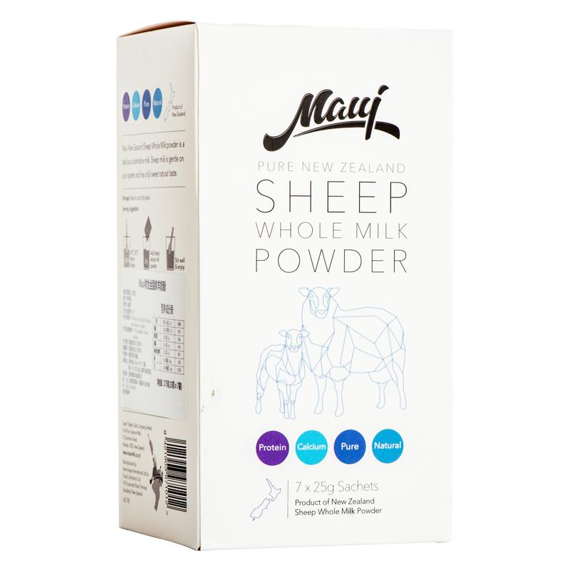 【新日期 顺丰】maui牧怡新西兰全脂高钙成人绵羊奶粉25g*7袋包邮