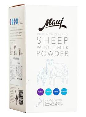 【新日期 顺丰】maui牧怡新西兰全脂高钙成人绵羊奶粉25g*7袋包邮