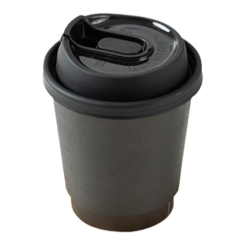 ins咖啡杯一次性豆浆杯子加厚带盖外卖双层冷热饮杯外带奶茶纸杯
