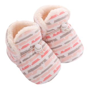 婴儿鞋子秋冬棉鞋6到9个月鞋袜宝宝棉鞋不掉鞋鞋袜小月龄新生冬鞋