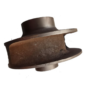 排污泥浆泵配件22-75KW无堵塞水泵耐磨铁叶轮轴径35/40/45水叶片