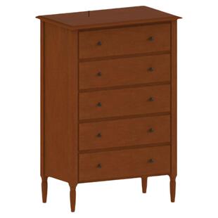 出乎生活罗曼五斗柜中古风抽屉储物柜卧室客厅靠墙美式收纳柜榆木