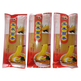 东北芝旭牌全干纯玉米面条黄色碴条苞米挂面细圆型钢丝面18袋