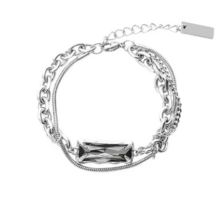 黑皓石缠绕手链男潮轻奢小众个性配饰冷淡风男女日韩嘻哈高级饰品