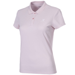 特步短袖POLO衫女款夏季透气翻领休闲体恤运动上衣女士半截袖T恤