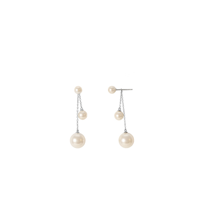 韩国进口72W珍珠纯银耳钉