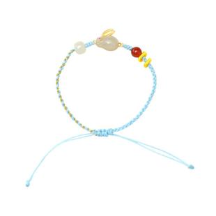 敦煌研究院玉兔呈祥手链 本命年情侣手绳手链编绳小众文创礼品