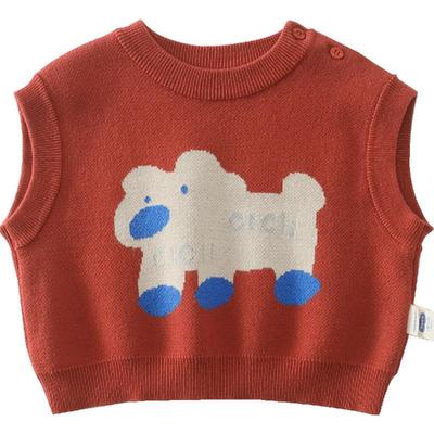 齐齐熊秋冬休闲纯棉针织马甲