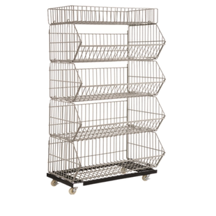 超市斜口篮货架小号便利店食品架药店玩具店服装零食促销架带轮子