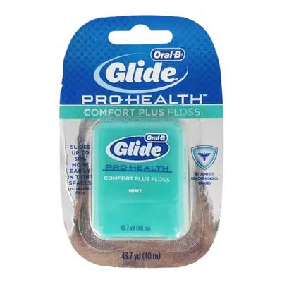 美国oralb欧乐b舒适深洁glide牙线宽扁形剔牙线薄荷牙缝线40米3盒