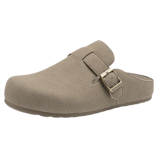 大东勃肯鞋男款半拖鞋男2025新款秋季男鞋男士拖鞋一脚蹬懒人鞋男