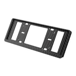 碳纤纹双层牌照框保护框插入式防折掰的车牌边框绿牌汽车号牌架