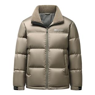 鸭鸭高充绒量毛领爸爸装羽绒服2025冬季新款父亲中老年男保暖外套