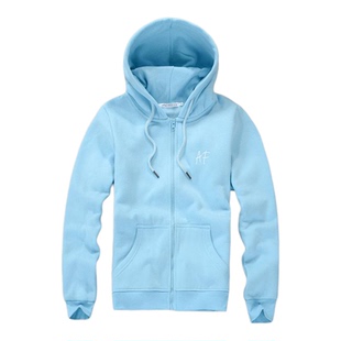 欧美女士休闲连帽卫衣拉链长袖衣服纯棉加绒加厚外套修身上衣AF