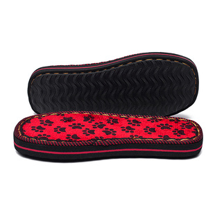 海峡虎手工编织毛线拖鞋底防滑耐磨海绵鞋帮棉鞋底子勾鞋鞋底