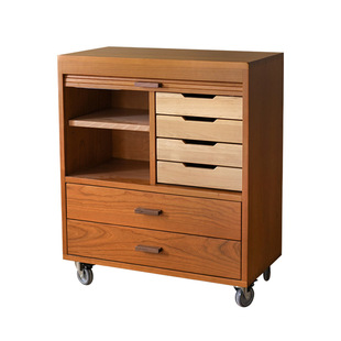 集木室物所/紫藤卷帘柜卧室收纳储物柜樱桃木客厅斗柜餐边柜文件