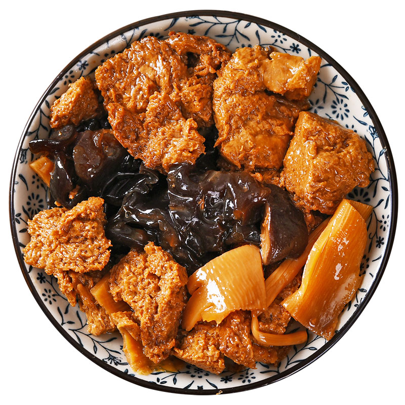 梅林四鲜烤麸罐头面筋方便速食